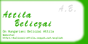 attila beliczai business card